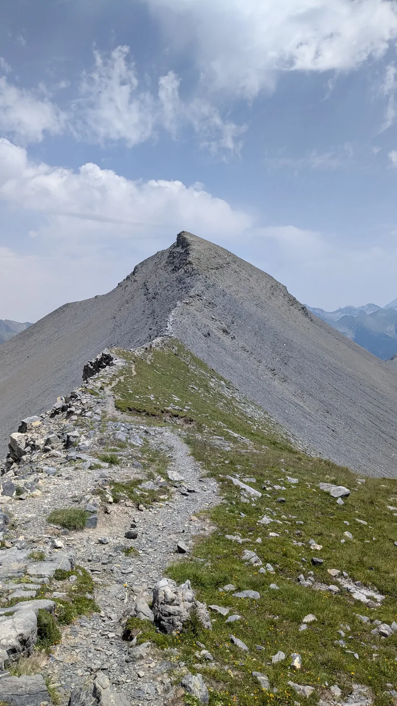 The ridge to Mount Mounier from Petit Mounier.